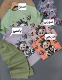 ست تیشرت پنبه شلوار کتان دخترانه تدی پلنگی کیفیت عالی سایز از دختر ۴ سال تا ۱۲ سال