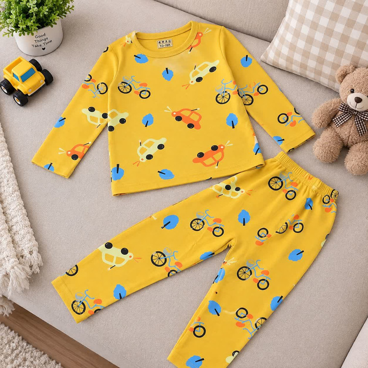ست دو تکه وارداتی نخ پنبه باکیفیت بالا برای پسر و دختر