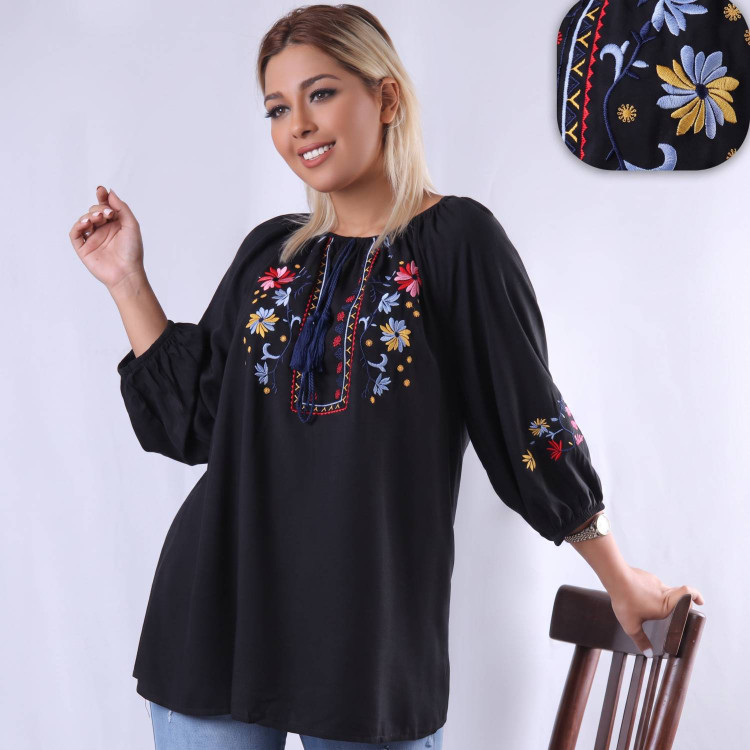 شومیز گلدوزی مارال شانتون فری سایز تا ۴۸