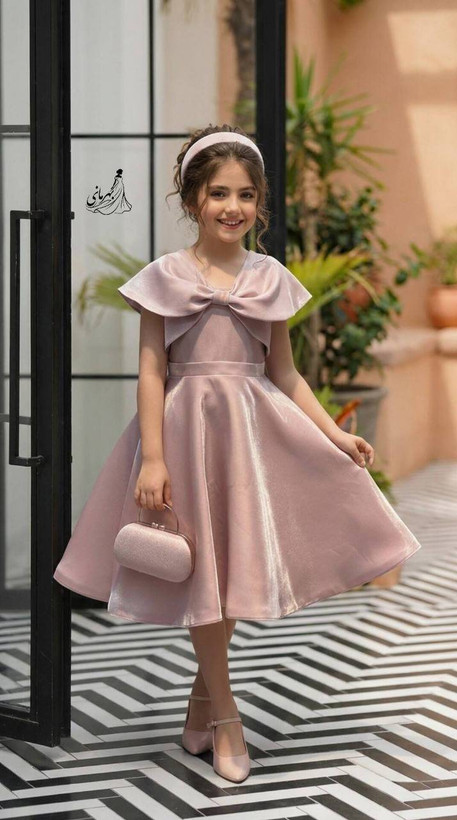 پیراهن ساتن آینه ای درجه یک ۴ تا ۱۶ سال