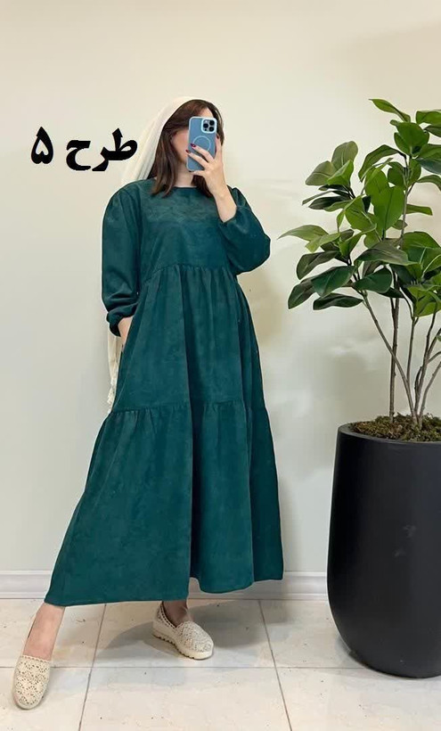 پیراهن مخمل کبریتی